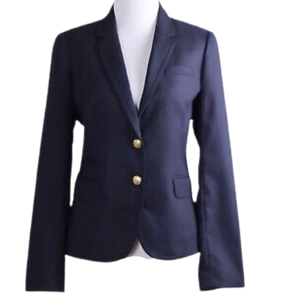 J. CREW Classic Schoolboy Blazer Navy Gold Button - Picture 2 of 6